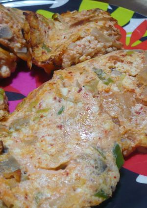 味付け不要!豆腐とキムチの落とし焼き-レシピのメイン写真