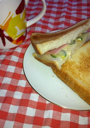 ハムホットサンド-レシピのメイン写真
