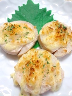 鶏ハムdeマヨパン粉焼き♪-レシピのメイン写真