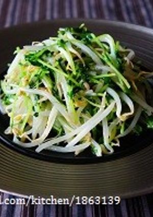 超簡単♪豆苗ともやしの塩麹炒め-レシピのメイン写真