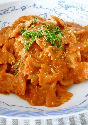 トマトクリームチーズパスタ-レシピのメイン写真