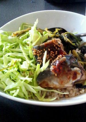 ランチに♪塩麹さば バルサミコ丼-レシピのメイン写真