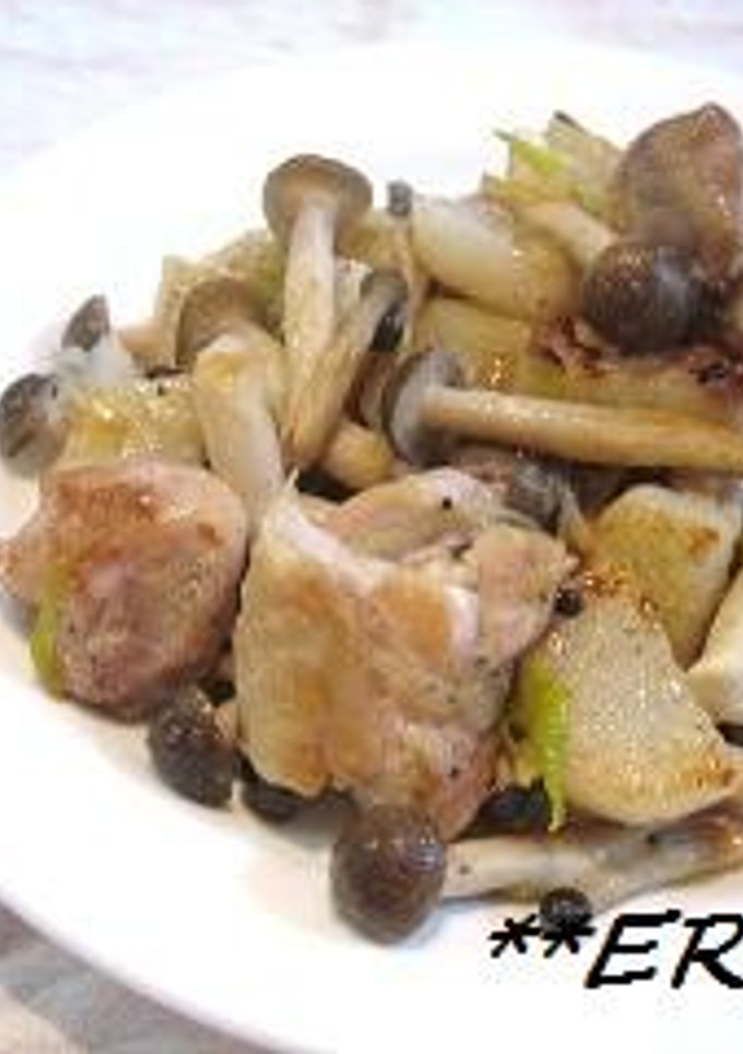 長いもと鶏肉の塩炒め～♪♪-レシピのメイン写真