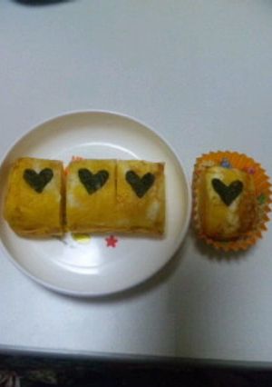 キャラ弁〜だし巻き卵のハート〜-レシピのメイン写真