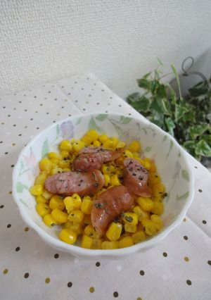 バター香る♪ウインナーコーン-レシピのメイン写真