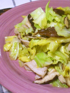 豚肉と椎茸の野菜炒め-レシピのメイン写真