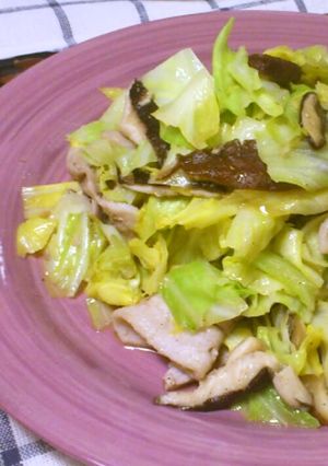 豚肉と椎茸の野菜炒め-レシピのメイン写真