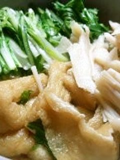 超簡単!水菜とお揚げの炊いたん♪-レシピのメイン写真