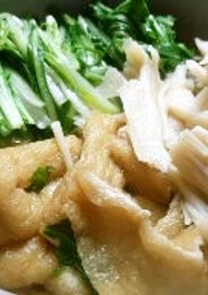 超簡単！水菜とお揚げの炊いたん♪-レシピのメイン写真