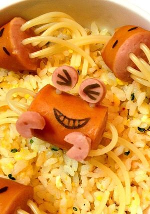 カニくんとクラゲちゃんのチャーハン♪-レシピのメイン写真