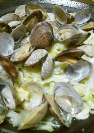 あさりと春キャベツのレンジ蒸し-レシピのメイン写真