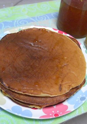 朝ご飯にもオヤツにも!きなこのパンケーキ-レシピのメイン写真