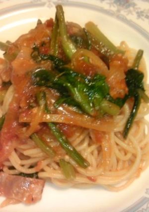 かなるンちの塩麹ほうれん草トマトパスタ-レシピのメイン写真