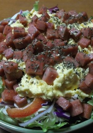 スパムエッグのさっぱりおかずサラダ-レシピのメイン写真