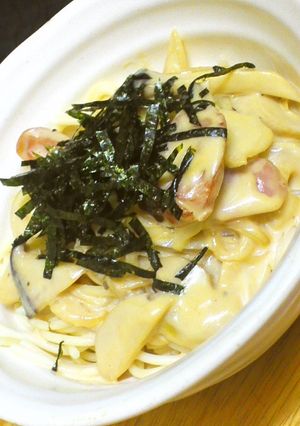Wチーズで特濃和風チーズクリームパスタ♪-レシピのメイン写真