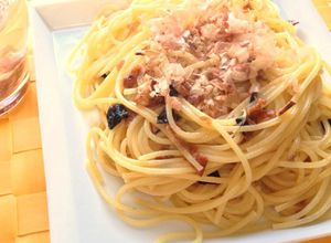 二日酔いに！お吸い物の素で簡単梅パスタ-レシピのメイン写真