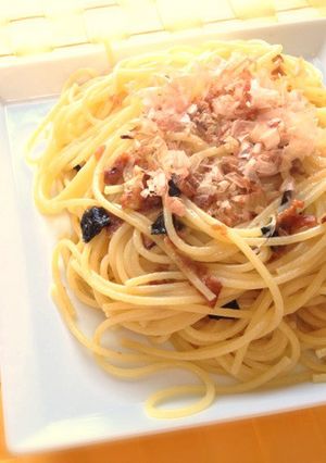 二日酔いに！お吸い物の素で簡単梅パスタ-レシピのメイン写真