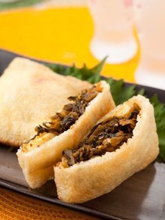 簡単おつまみ★油揚げの高菜&チーズサンド-レシピのメイン写真