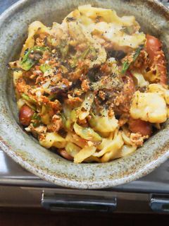 ソーセージとキャベツのトマトソースパスタ-レシピのメイン写真