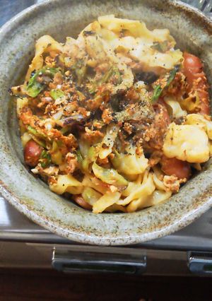 ソーセージとキャベツのトマトソースパスタ-レシピのメイン写真