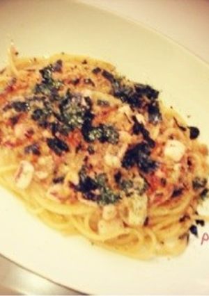 ねばねば海鮮ペペロンチーノ-レシピのメイン写真