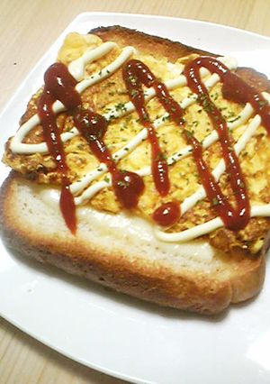 朝食に♬　厚焼き玉子トースト♡-レシピのメイン写真