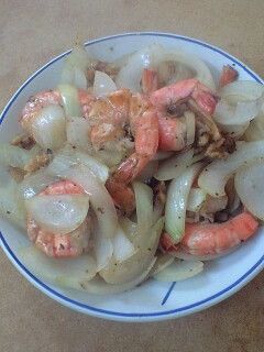エビの新玉ねぎくるみ炒め-レシピのメイン写真