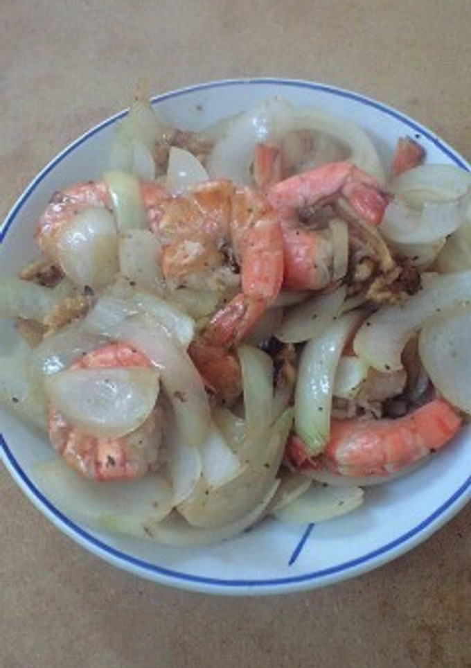 エビの新玉ねぎくるみ炒め-レシピのメイン写真