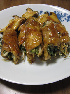 春菊ともやしの肉巻き-レシピのメイン写真