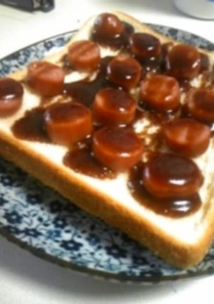 ウィンナーで美味しい早い簡単トースト-レシピのメイン写真