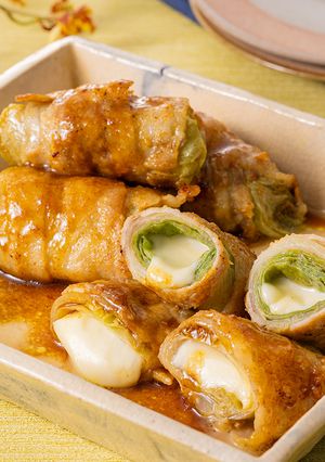 モッツァレラのレタス肉巻き　カレー風味-レシピのメイン写真