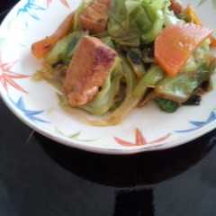 รูปของ *♡°キャベツと厚揚げde野菜炒め°♡*