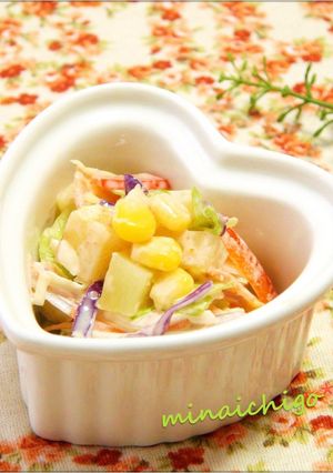 見た目も美味しい♬めんたいマヨサラダ-レシピのメイン写真