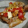 カリカリ豚とトマトのネギ甘酢和え♪
