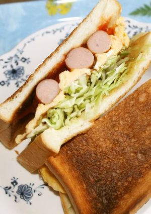 ソーセージエッグサンド-レシピのメイン写真