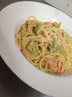 簡単!アボカドとサーモンのクリームパスタ-レシピのメイン写真