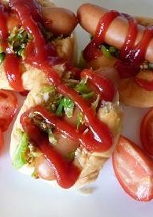 野菜炒めドッグ-レシピのメイン写真
