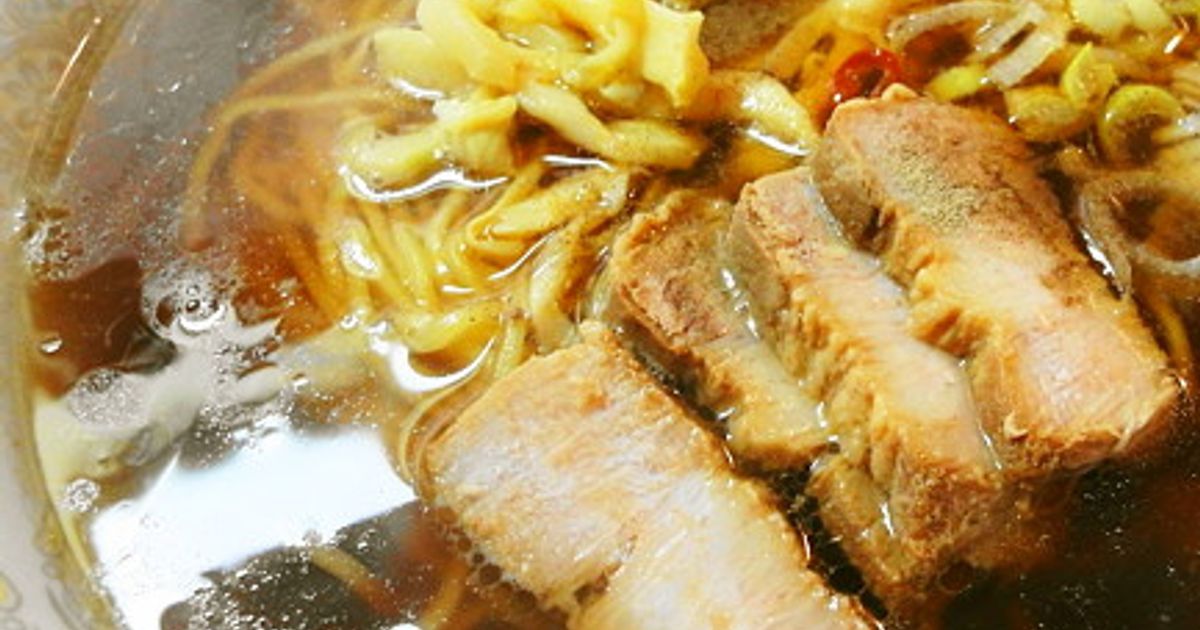 ラーメン 醤油スープ チャーシュー入り 厚切りチャーシュー・背脂付！麺300gのG系！美味しさにこだわっ