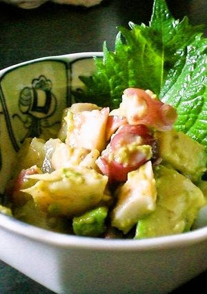 ♪タコとアボカドのレモン風味-レシピのメイン写真