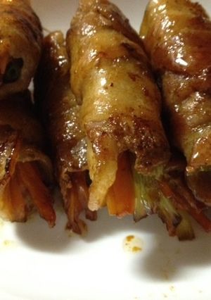 簡単彩り豚肉の野菜巻き-レシピのメイン写真