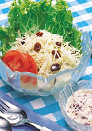 キャベツのサラダ赤しそマヨネーズ添え-レシピのメイン写真