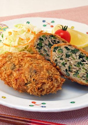 青菜たっぷりメンチカツ-レシピのメイン写真