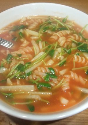 簡単おいしい！ごちそうスープパスタ♪-レシピのメイン写真