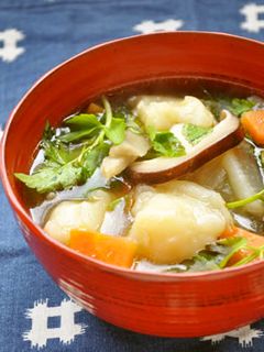 鶏がらスープで作る根菜のすいとん-レシピのメイン写真