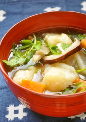 鶏がらスープで作る根菜のすいとん-レシピのメイン写真