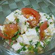 チーズとトマトの豆腐和え