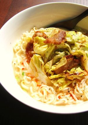 豚肉とキャベツのレモンとんこつラーメン-レシピのメイン写真