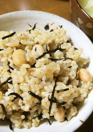 大豆とひじきの炊き込みご飯-レシピのメイン写真