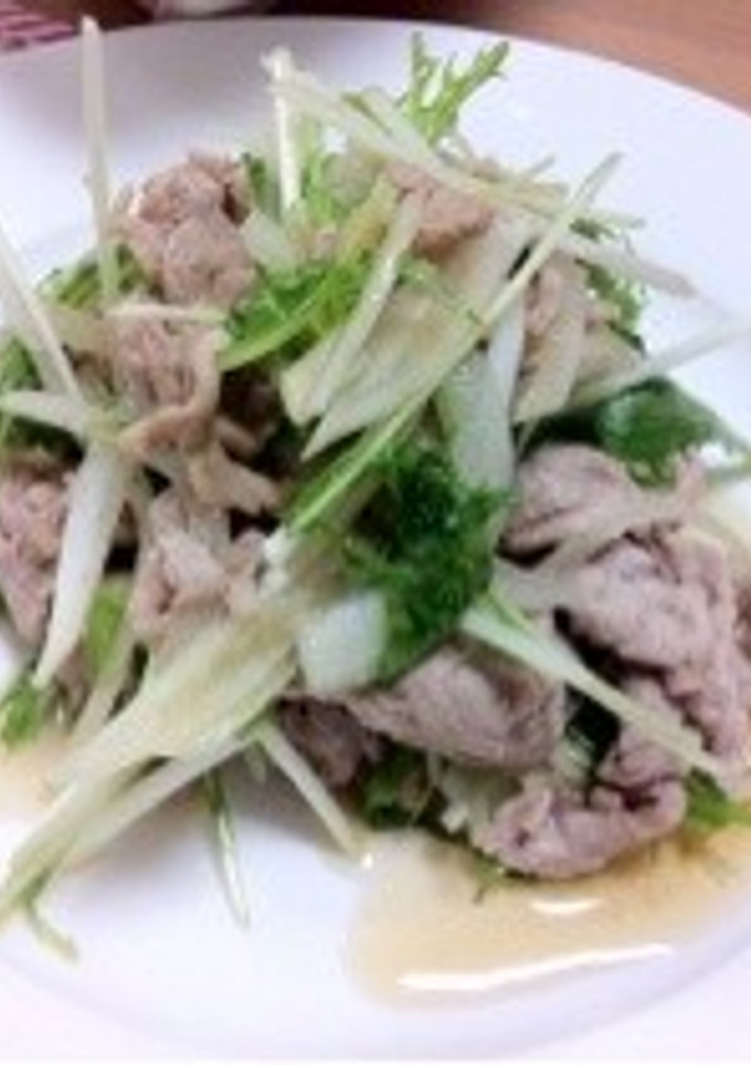 水菜と豚肉のさっぱり和え-レシピのメイン写真
