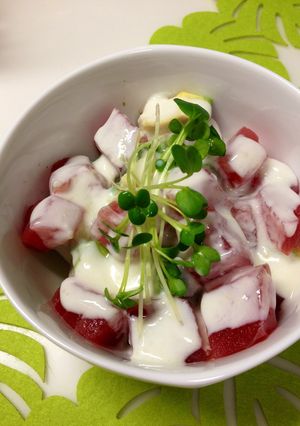 塩麹inわさびヨーグルトdeポキ-レシピのメイン写真